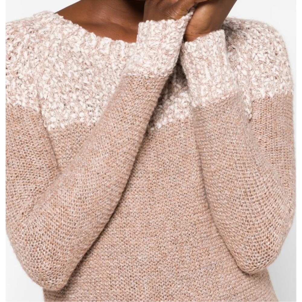 Fate Women's Cream and Tan Knit Sweater - Picture 3 of 8